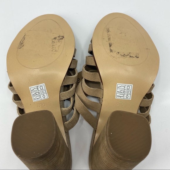 Crevo Hazelle Sandals Tan Suede Block Heel Size 8.5 - Picture 9 of 12